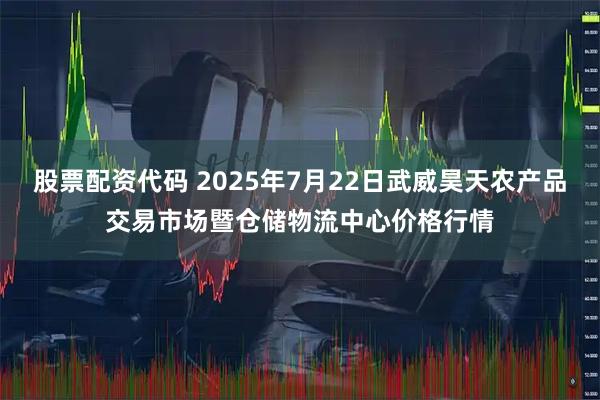 股票配资代码 2025年7月22日武威昊天农产品交易市场暨仓储物流中心价格行情